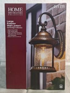 (1) Home Decorators Collection Cambridge Outdoor Essex Bronze Wall Lantern Sconce