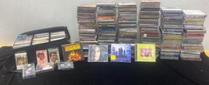 Music Appreciation Lot / Cassettes and CD&rsquo;s / Over 200 Items from Artists Like Dean Martin / Trans-Siberian Orchestra / Jackson Browne and so Many More