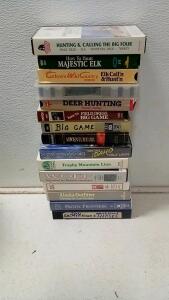 5Gallon Bucket With Bucketeer Tools Accessory. CLC Tool Pouch For Belt. Red Metal Bucket. (15) Hunting VHS Tapes. +More.