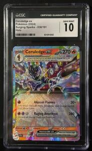 Pok&eacute;mon Ceruledge ex, Surging Sparks Set, CGC Gem Mint 10, Serial 6012913002