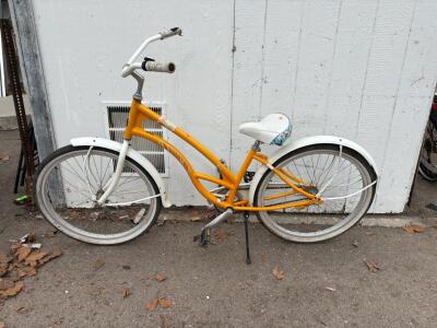 Felt Cruiser Bicycle, 26" Wheels, Single Speed, Orange/White