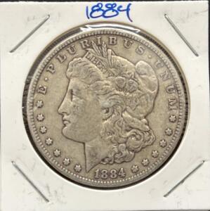 1884 Morgan Silver Dollar, United States Coin, 90% Silver