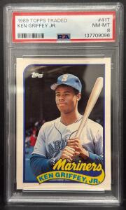 1989 Topps Traded Ken Griffey Jr. Mariners #41T PSA 8 NM-MT