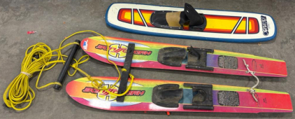 Nash Sports Hot Rod Water Skis & Connelly Demo Kneeboard with Rope
