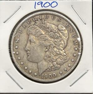 1900 Morgan Dollar Coin, United States, Silver, E PLURIBUS UNUM