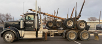 1999 Kenworth W900 Log Truck, Day Cab, 6x4, Log Trailer Included - 444,927 Miles Trailer Vin - ID010377 - 2