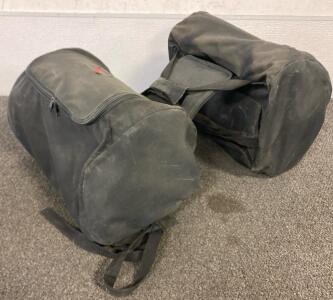 SAC Black Canvas Motorcycle Saddle Bag