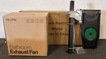3-Tier Mesh Rolling Cart (White), Bathroom Exhaust Fan With LED Light, and Manual Beer Bottle Capper/ Corking Machine