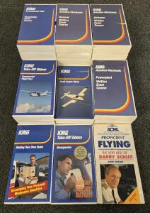 Collection of Vintage King Schools & AOPA Aviation Training VHS Tapes