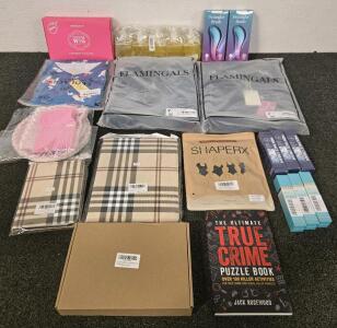 Assorted New Retail Items Lot &ndash; Clothing, Beauty Products, Accessories, Puzzle Book & More