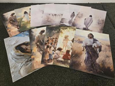 (11) Canvas Prints Of Jesus 12"x16"