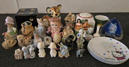Hello Kitty Plates & Diverse Figurine Collection - Multicolor Ceramic & Porcelain