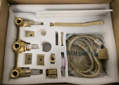 Brushed Gold Brass Shower Kit