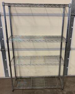 Metal Wire Shelving Unit, Inches, L 35&rdquo; X W 13&rdquo; X H 54.5&rdquo; 4 Shelves, Chrome Finish