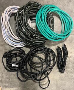 (3) Garden Hoses & (2) Heavy Duty Equipment Cords