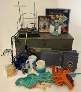 Metal Tool Box, Home Decor, Games, Gemini KM350 Radio & More
