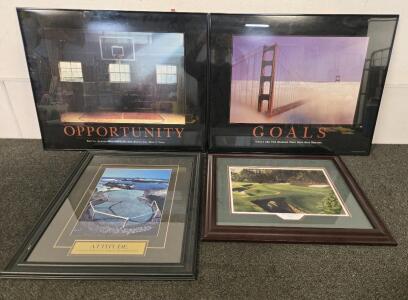 (4) Framed Motivational Pictures