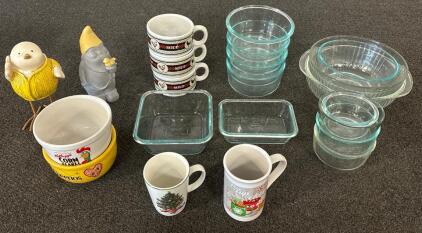 (18 Piece) Glass and Ceramic Kitchenware Set, Includes Pyrex Bowls- Various Sizes and more!