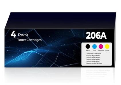 (2) 4-Pack Toner Cartridge Replacements (206A) Compatible For Models (Listed In Images)