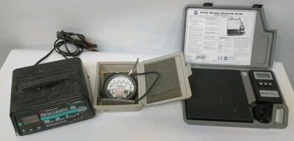 TIF 9019A Slimline Electronic Scale, Magnetic Water Meter, Schumacher 50 Amp Battery Charger