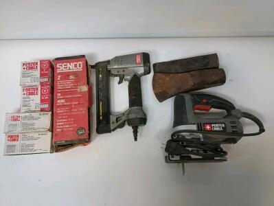 Senco Finish Pro 15 Brad Nailer, Porter Cable Jigsaw, Various Lengths Of Like New Brad And Finish Nails, And More