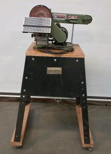 Central Machinery 6" x 35" Disc/Belt Sander Combo, Dynacraft Tool Stand On Custom Rolling Stand