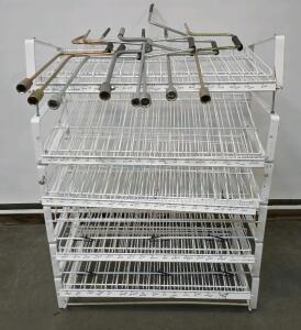 (8) RV Crank Handles 3/4" Lug, 5 Tier Metal Organizer Rack