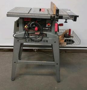 Craftsman 10" Table Saw On Metal Stand