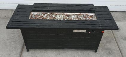 Rectangular Gas Fire Pit Table, Length=57" Width=21" Height=24 1/2"