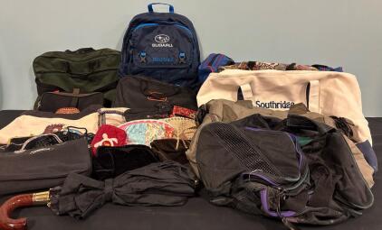 Bag And Purse Lot Including Travel Bags Backpacks Clutches And Shoulder Bags