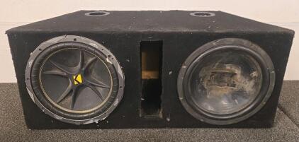 Large Kicker CompC Dual 12-Inch Loaded Subwoofer 34.5" x 14.5" x 15"