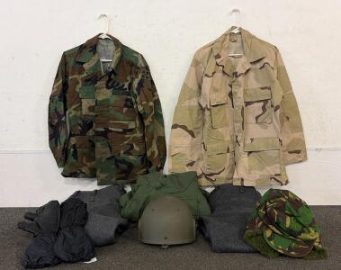 Military Surplus Bundle: Camouflage & Olive Drab Gear, Medium Sizes