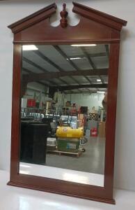 Traditional Cherry Beveled Wall Mirror 30" x 48"
