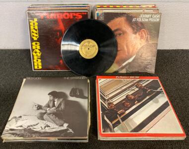 Collection Of Vintage Vinyls Including, Billy Joel, The Beatles, Johnny Cash, Frank Sinatra, Dean Martin, Roy Orbison, Nat King Cole, The Rolling Stones, The Supremes, The Four Tops, Glen Campbell And More!