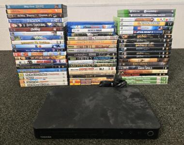 Collection of Movies, Hunting Videos, Video Games for Xbox 360/Xbox One & Toshiba DVD Player