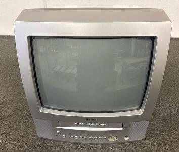 (1) Toshiba MV13P3 13" TV/VCR Combo with Remote, RCA Inputs, 2004 (Power tested and works)