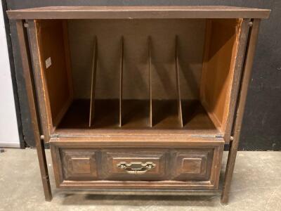 Vintage Lu Van Hidden Vinyl Storage Cabinet