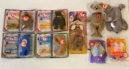 Vintage Collectible TY Babies, Most In Sealed Packaging, (3) Collectible Car Bear Glasses, McDonalds Cups And More