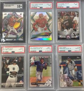 Collection Of TOPPS Graded Baseball Cards Trading Cards Including: Includes Fernando Tatis Jr (Gem MT 10) Cards Juan Soto (Mint 9) Cards