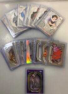 2024 Topps Chrome Disney 100 collection Includes Topps Chrome Disney Sapphire Tramp 014/150