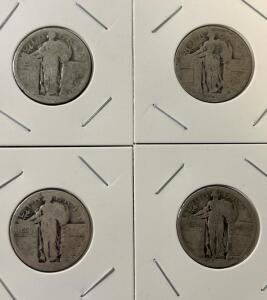 (4) Standing Liberty Quarter Dollar - 90% Silver