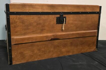 New Retro Style Wooden Storage Chest- 28"x15"x13.5"