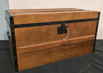 New Retro Style Wooden Storage Chest- 28"x15"x13.5"