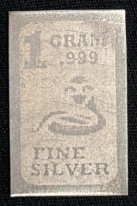 Bullion Snake Design 1G .999 Fine Silver Bar