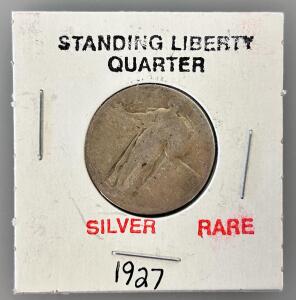 1927 Standing Liberty Quarter, Silver, Liberty Standing Design