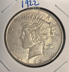 1922 Liberty Peace Silver Dollar Coin