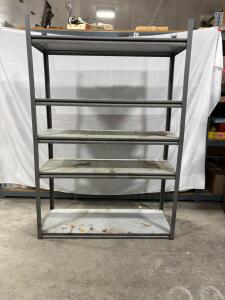 Metal Shelving Unit with 5 Shelves, Grey, Approx. 72x36x18 inches