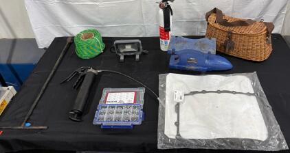 Mixed Lot with GM Gasket, LED Light, Hilitchi Set, Grease Gun, Fire Extinguisher
