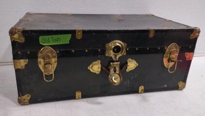 32"x 17"x 13" Antique Footlocker or Steamer Trunk