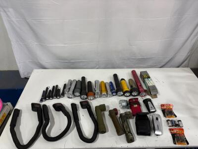 Assorted Flashlights Including Xenon & Garrity, Various Sizes & Colors
